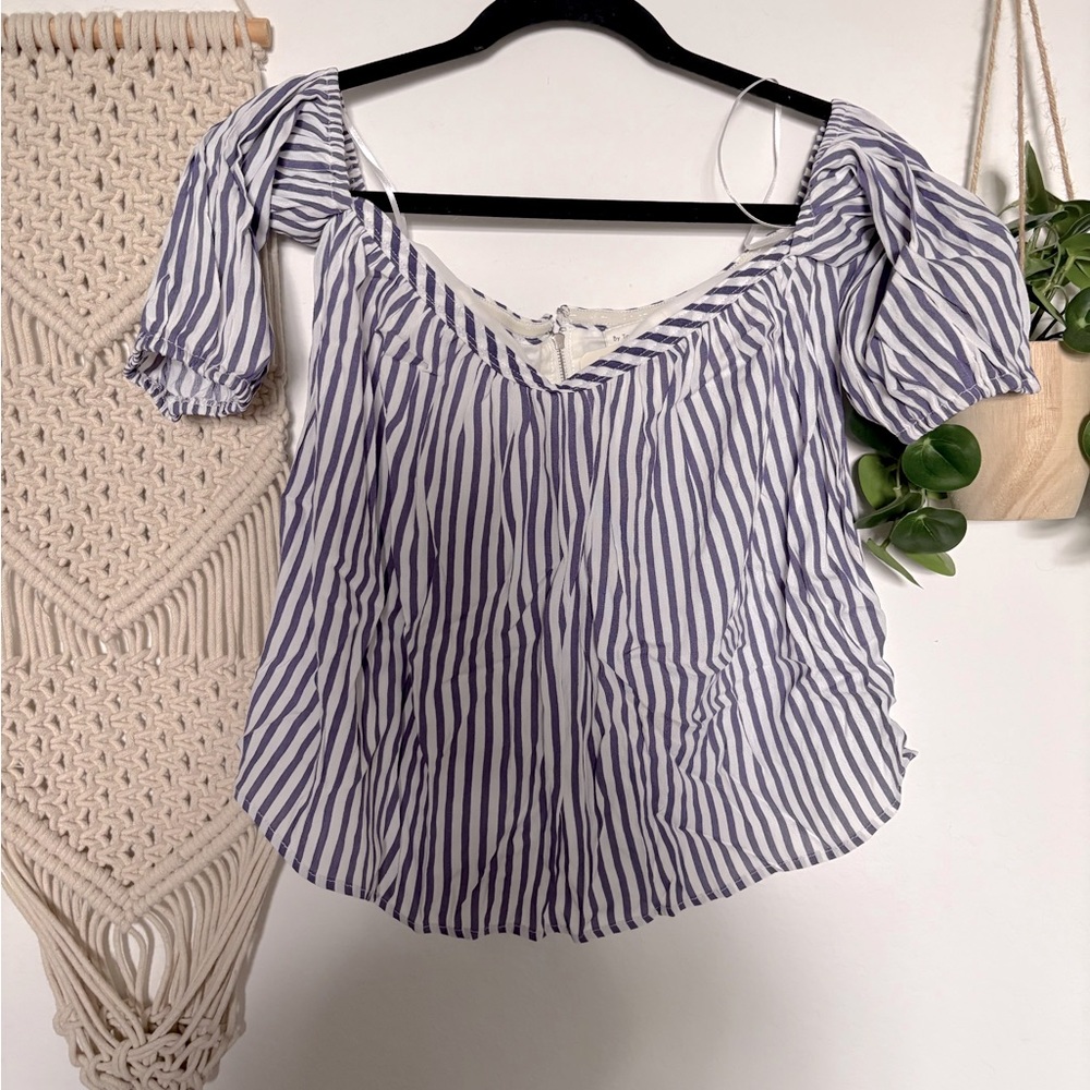 NWT By Together Striped off the shoulder top Small